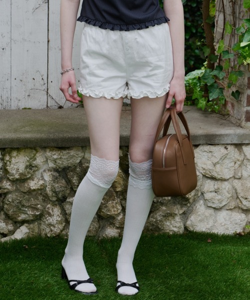 GIUNON(ジウノン)の「hem frill short pants / ヘムフリルショートパンツ(その他パンツ・レディース・ホワイト/ブラック・FREE)」の19枚目の写真