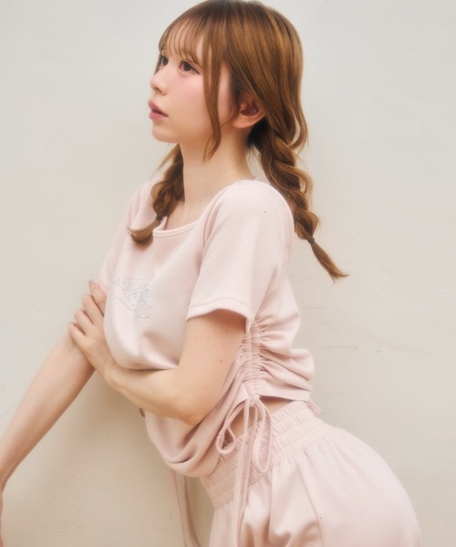 アイボリー レース トップス バックストラップ セール】バックレースラメトップス（Tシャツ/カットソー）｜TITTY&CO