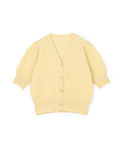 NATURAL BEAUTY BASIC(ナチュラルビューティーベーシック)の「ふくれジャガードニットカーデ(カーディガン/ボレロ・レディース・ネイビー/イエロー/オフホワイト・フリ-)」の16枚目の写真