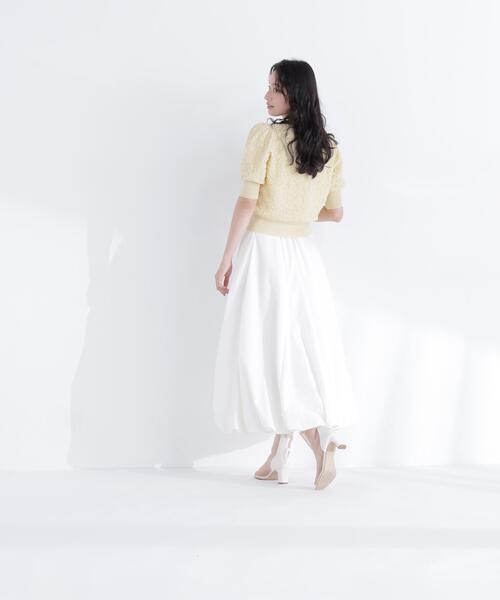NATURAL BEAUTY BASIC(ナチュラルビューティーベーシック)の「ふくれジャガードニットカーデ(カーディガン/ボレロ・レディース・ネイビー/イエロー/オフホワイト・フリ-)」の21枚目の写真