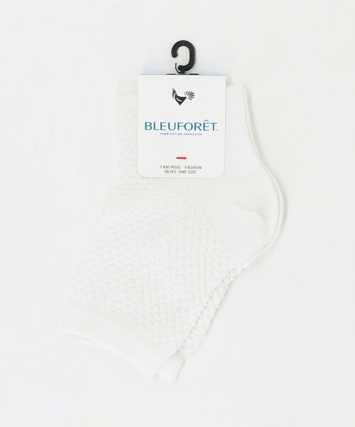 BLEU FORET（ブルーフォレ）の「＜BLEU FORET＞ 6608 Haneycomb（ソックス/靴下・レディース・ホワイト/ベージュ・FREE）」の2枚目の写真