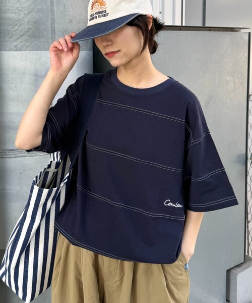 WEB限定】ステッチボーダービッグTシャツ（Tシャツ/カットソー