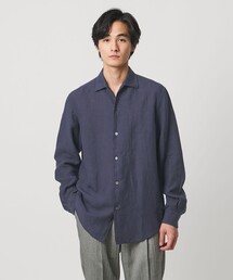 LIBECO リネン オープンカラー シャツ