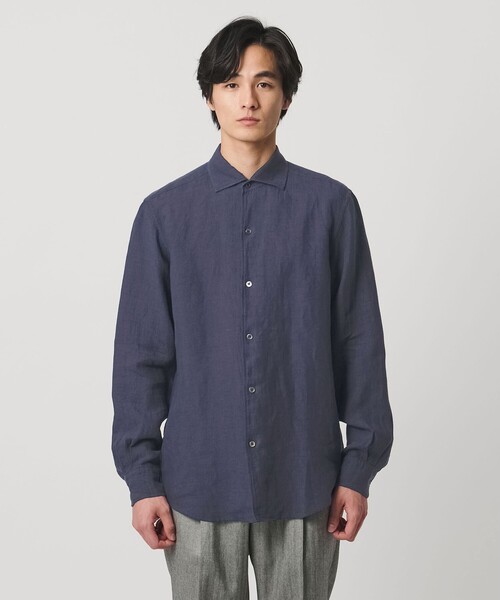 新品未使用✨UNITED ARROWS リネンシャツ LIBECO リネン オープンカラー シャツ（シャツ/ブラウス）｜UNITED