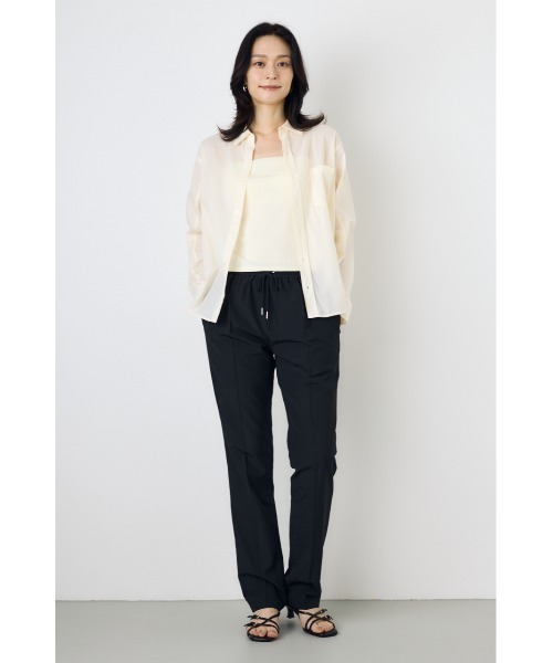 AZUL by moussy(アズールバイマウジー)の「ベーシックコットンシアーシャツ 春服 夏服 秋服 シアートップス 長袖 冷房対策(シャツ/ブラウス・レディース・ライトパープル/ミント/アイボリー/チャコールグレー・SMALL/MEDIUM)」の8枚目の写真