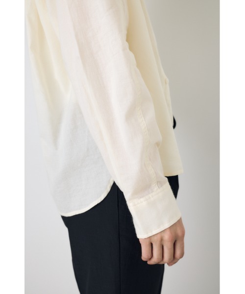 AZUL by moussy(アズールバイマウジー)の「ベーシックコットンシアーシャツ 春服 夏服 秋服 シアートップス 長袖 冷房対策(シャツ/ブラウス・レディース・ライトパープル/ミント/アイボリー/チャコールグレー・SMALL/MEDIUM)」の14枚目の写真