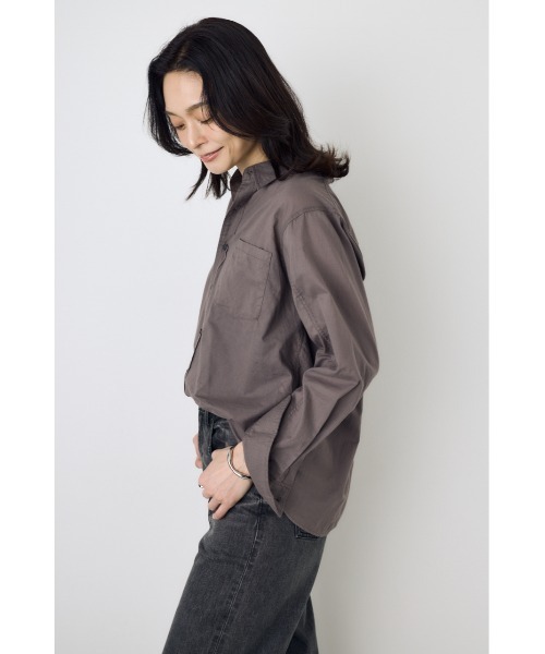 AZUL by moussy(アズールバイマウジー)の「ベーシックコットンシアーシャツ 春服 夏服 秋服 シアートップス 長袖 冷房対策(シャツ/ブラウス・レディース・ライトパープル/ミント/アイボリー/チャコールグレー・SMALL/MEDIUM)」の18枚目の写真