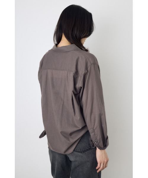 AZUL by moussy(アズールバイマウジー)の「ベーシックコットンシアーシャツ 春服 夏服 秋服 シアートップス 長袖 冷房対策(シャツ/ブラウス・レディース・ライトパープル/ミント/アイボリー/チャコールグレー・SMALL/MEDIUM)」の19枚目の写真