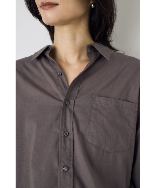 AZUL by moussy(アズールバイマウジー)の「ベーシックコットンシアーシャツ 春服 夏服 秋服 シアートップス 長袖 冷房対策(シャツ/ブラウス・レディース・ライトパープル/ミント/アイボリー/チャコールグレー・SMALL/MEDIUM)」の21枚目の写真
