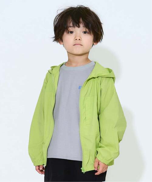 b・ROOM(ビールーム)の「【太陽から守る】【UVカット】【接触冷感】フルジップパーカ【子供服】【キッズ】【男の子】【女の子】(ブルゾン・キッズ・ブラック/ブルーグレー/黄緑系・150cm/110cm/100cm/120cm/130cm/140cm)」の3枚目の写真