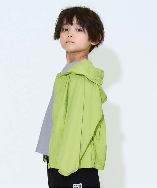 b・ROOM(ビールーム)の「【太陽から守る】【UVカット】【接触冷感】フルジップパーカ【子供服】【キッズ】【男の子】【女の子】(ブルゾン・キッズ・ブラック/ブルーグレー/黄緑系・150cm/110cm/100cm/120cm/130cm/140cm)」の17枚目の写真