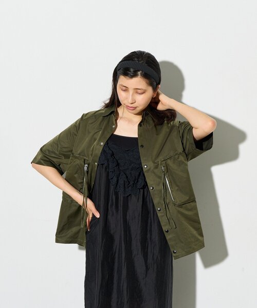 B-DAY STORE(ビーデイストア)の「【B-DAY STORE】ビックポケットシャツ(シャツ/ブラウス・レディース・カーキ/ネイビー・0)」の22枚目の写真