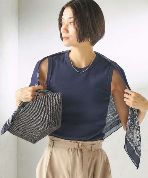 洗濯機可能〉コットン ベア テレコ リブ タンクトップ（タンクトップ