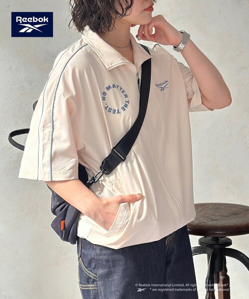 Reebok(リーボック)の「【Reebok】半袖トラックジャケット(ブルゾン・レディース・アイボリー/チャコールグレー/ネイビー・MEDIUM/LARGE)」の10枚目の写真