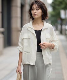STYLE DELI（スタイルデリ）の「麻混くったりシボ感春夏ブルゾン（ブルゾン）」