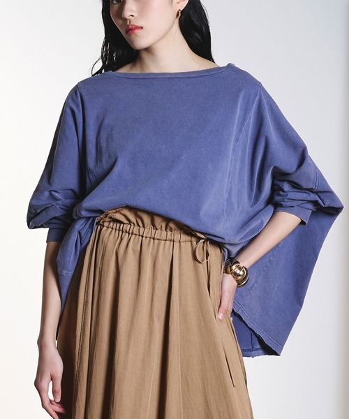 ROSE BUD(ローズバッド)の「(CREOLME)VINTAGE LIKE BIG TOP(Tシャツ/カットソー・レディース・ネイビー/ライトピンク・ONE SIZE)」の1枚目の写真