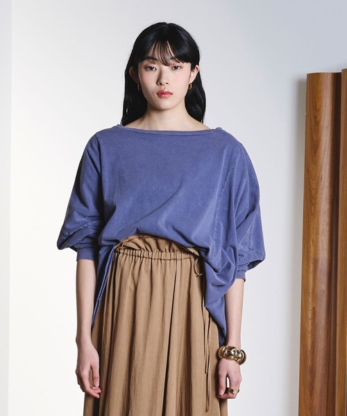 ROSE BUD(ローズバッド)の「(CREOLME)VINTAGE LIKE BIG TOP(Tシャツ/カットソー・レディース・ネイビー/ライトピンク・ONE SIZE)」の7枚目の写真