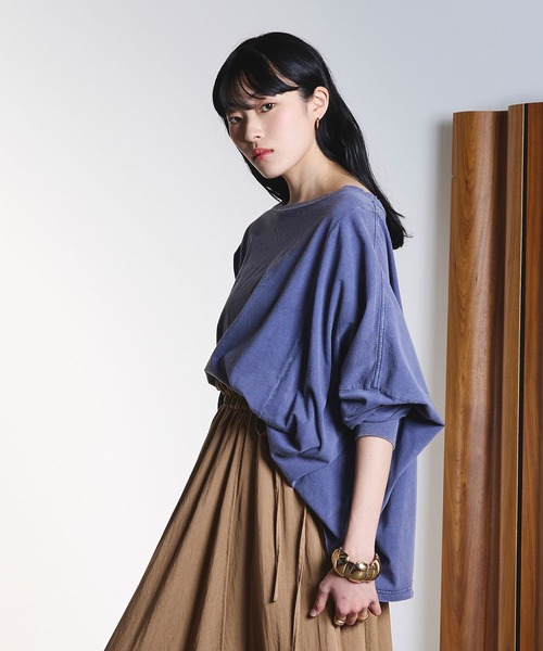 ROSE BUD(ローズバッド)の「(CREOLME)VINTAGE LIKE BIG TOP(Tシャツ/カットソー・レディース・ネイビー/ライトピンク・ONE SIZE)」の8枚目の写真