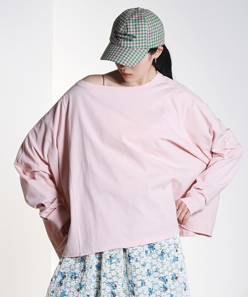 ROSE BUD(ローズバッド)の「(CREOLME)VINTAGE LIKE BIG TOP(Tシャツ/カットソー・レディース・ネイビー/ライトピンク・ONE SIZE)」の13枚目の写真