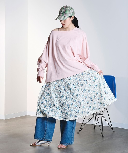 ROSE BUD(ローズバッド)の「(CREOLME)VINTAGE LIKE BIG TOP(Tシャツ/カットソー・レディース・ネイビー/ライトピンク・ONE SIZE)」の17枚目の写真