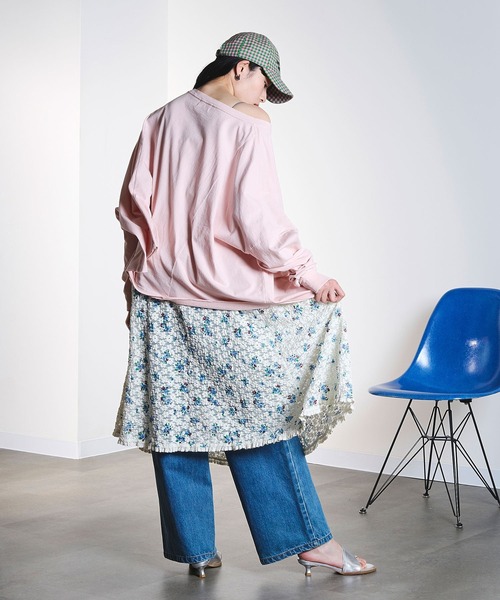 ROSE BUD(ローズバッド)の「(CREOLME)VINTAGE LIKE BIG TOP(Tシャツ/カットソー・レディース・ネイビー/ライトピンク・ONE SIZE)」の18枚目の写真