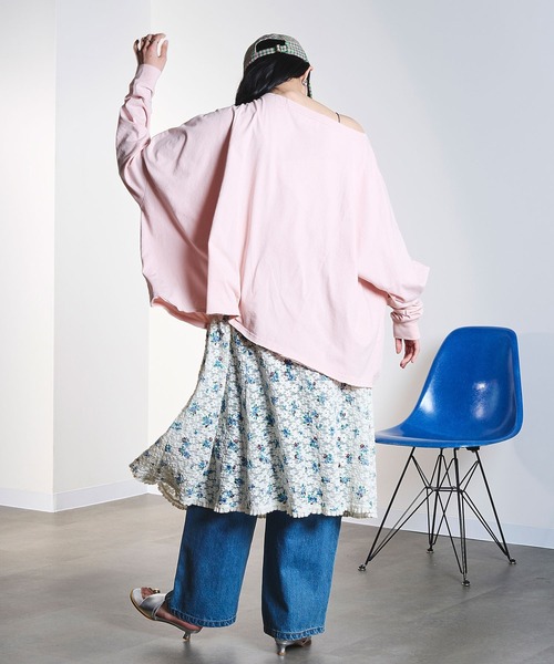 ROSE BUD(ローズバッド)の「(CREOLME)VINTAGE LIKE BIG TOP(Tシャツ/カットソー・レディース・ネイビー/ライトピンク・ONE SIZE)」の19枚目の写真