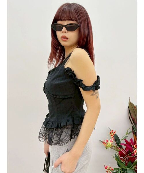EVRIS(エヴリス)の「OVAL FRAME サングラス(サングラス・レディース・ブラウン/ブラック・FREE)」の17枚目の写真