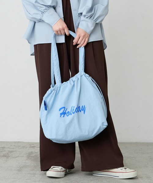 BONLECILL Marche(ボンルシールマルシェ)の「【BONLECILL Marche】《A4収納》HOLIDAYロゴトートバッグ(トートバッグ・レディース・レッド/ブルー/イエロー/アイボリー・FREE)」の13枚目の写真
