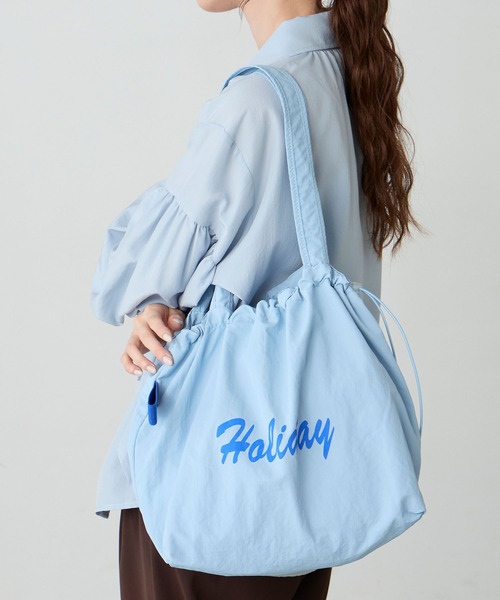 BONLECILL Marche(ボンルシールマルシェ)の「【BONLECILL Marche】《A4収納》HOLIDAYロゴトートバッグ(トートバッグ・レディース・レッド/ブルー/イエロー/アイボリー・FREE)」の15枚目の写真