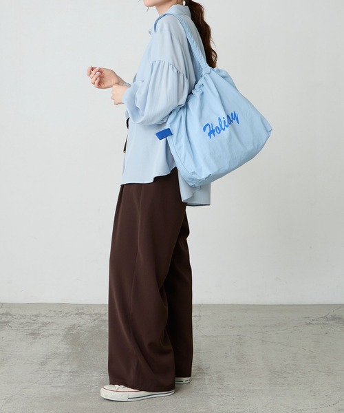 BONLECILL Marche(ボンルシールマルシェ)の「【BONLECILL Marche】《A4収納》HOLIDAYロゴトートバッグ(トートバッグ・レディース・レッド/ブルー/イエロー/アイボリー・FREE)」の18枚目の写真