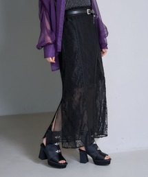 HARE | レースメッシュキリカエナロースカート(HARE)(スカート)