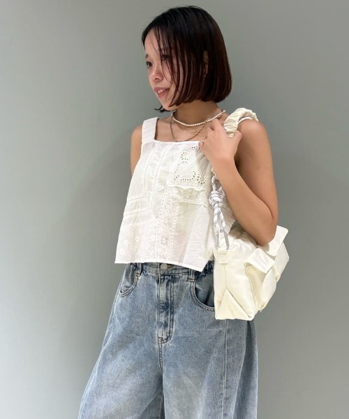 emmi(エミ)の「コットンパッチワークビスチェ(その他トップス・レディース・ブラック/ホワイト・F)」の17枚目の写真