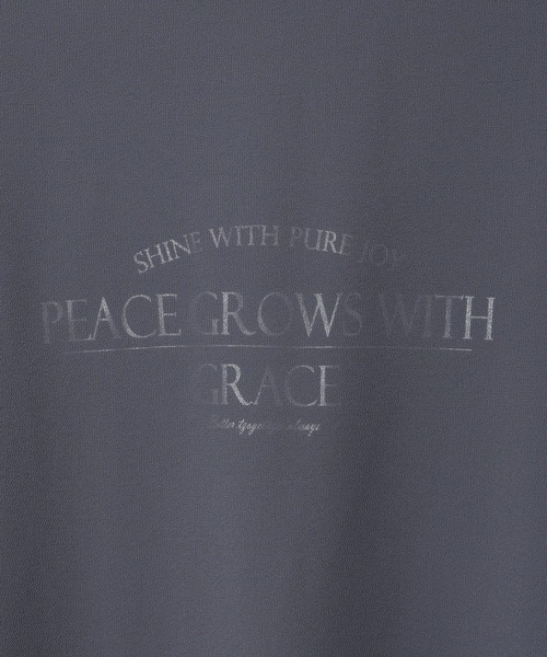 A/C DESIGN BY ALPHA CUBIC（エーシーデザインバイアルファキュービック）の「シアーレイヤードロゴTシャツ【すごツヤ】（Tシャツ/カットソー・レディース・ブラック/チャコールグレー・M/L/LL/3L）」の18枚目の写真
