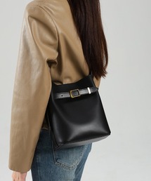 【 NiiNa / ニーナ 】高品質牛革 ワンハンドル ショルダー バケット レザーバッグ