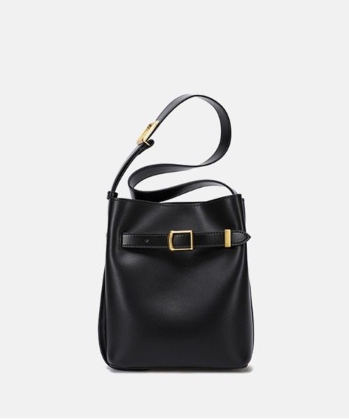 NiiNa(ニーナ)の「【 NiiNa / ニーナ 】高品質牛革 ワンハンドル ショルダー バケット レザーバッグ(ショルダーバッグ・レディース・ブラック・FREE)」の2枚目の写真