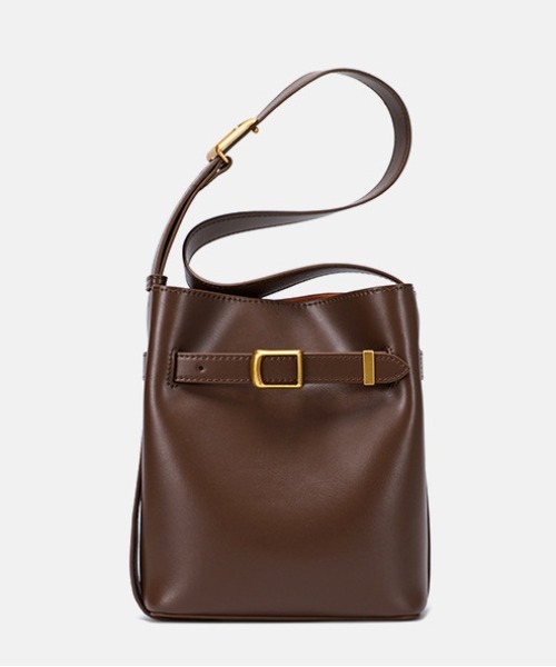 NiiNa(ニーナ)の「【 NiiNa / ニーナ 】高品質牛革 ワンハンドル ショルダー バケット レザーバッグ(ショルダーバッグ・レディース・ブラック・FREE)」の3枚目の写真