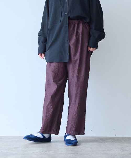 yuni(ユニ )の「Cotton cupra product dye pettit pants(その他パンツ・レディース・ダークブラウン/ピンク・FREE)」の1枚目の写真