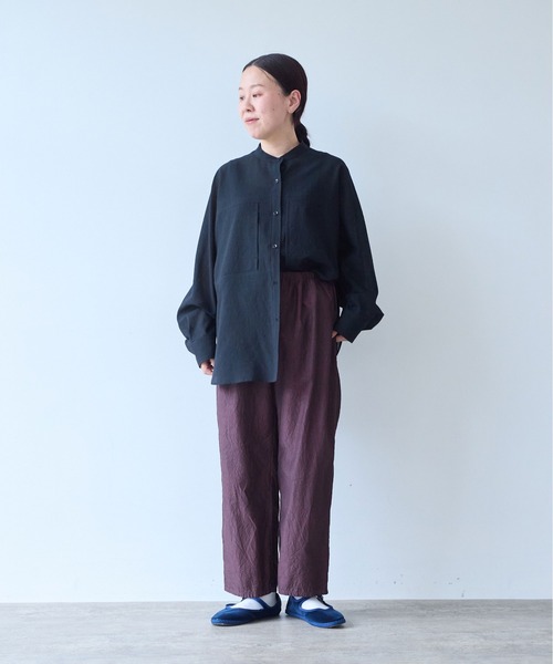 yuni(ユニ )の「Cotton cupra product dye pettit pants(その他パンツ・レディース・ダークブラウン/ピンク・FREE)」の5枚目の写真