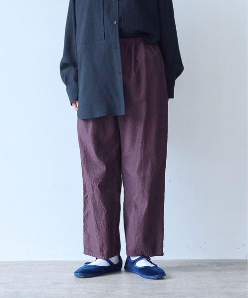 yuni(ユニ )の「Cotton cupra product dye pettit pants(その他パンツ・レディース・ダークブラウン/ピンク・FREE)」の9枚目の写真