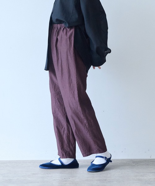 yuni(ユニ )の「Cotton cupra product dye pettit pants(その他パンツ・レディース・ダークブラウン/ピンク・FREE)」の10枚目の写真