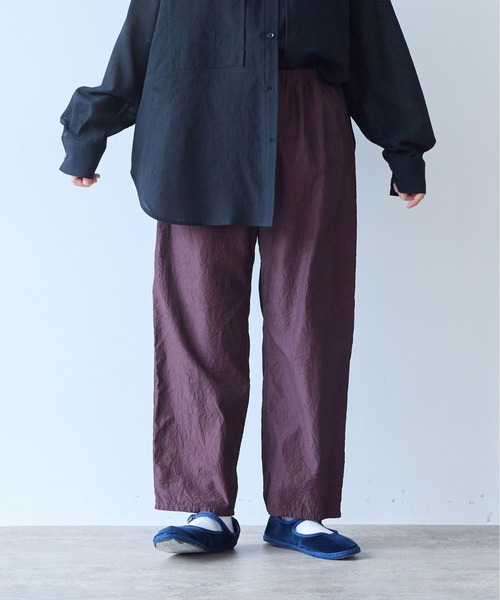 yuni(ユニ )の「Cotton cupra product dye pettit pants(その他パンツ・レディース・ダークブラウン/ピンク・FREE)」の11枚目の写真