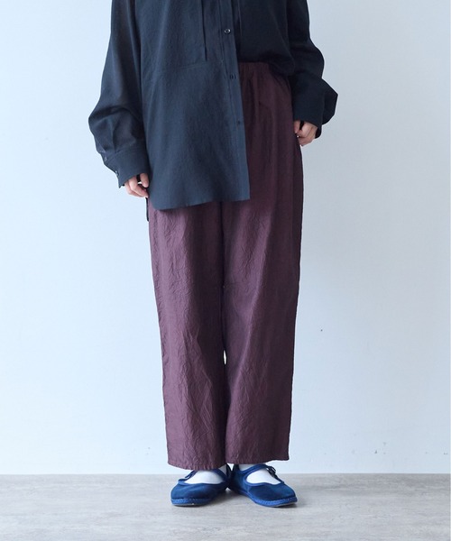 yuni(ユニ )の「Cotton cupra product dye pettit pants(その他パンツ・レディース・ダークブラウン/ピンク・FREE)」の8枚目の写真