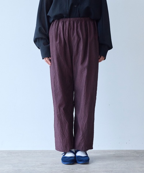 yuni(ユニ )の「Cotton cupra product dye pettit pants(その他パンツ・レディース・ダークブラウン/ピンク・FREE)」の12枚目の写真
