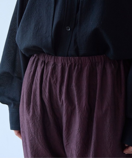 yuni(ユニ )の「Cotton cupra product dye pettit pants(その他パンツ・レディース・ダークブラウン/ピンク・FREE)」の15枚目の写真