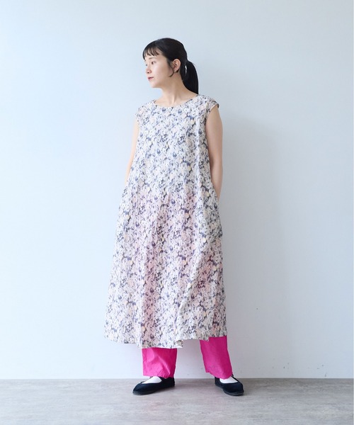 yuni(ユニ )の「Cotton cupra product dye pettit pants(その他パンツ・レディース・ダークブラウン/ピンク・FREE)」の3枚目の写真