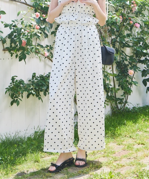 Heather(ヘザー)の「レースワイドイージーパンツ 814372(その他パンツ・レディース・ブラック系その他/ホワイト系その他・FREE)」の2枚目の写真
