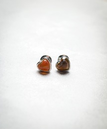 /天然石ハートピアス/
