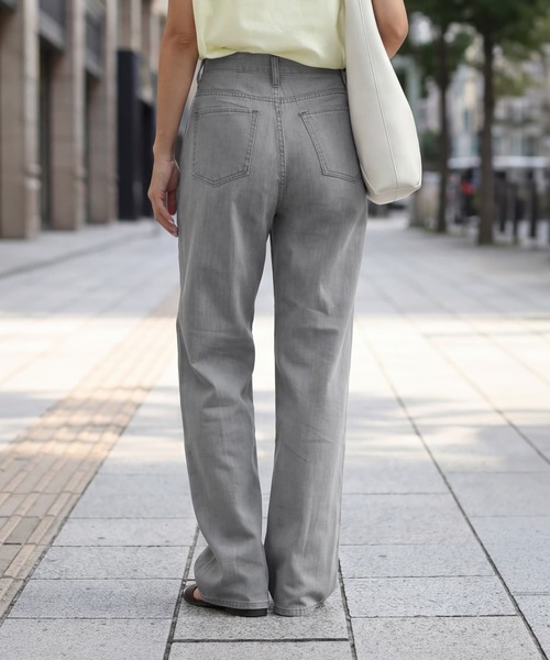 STYLE DELI(スタイルデリ)の「暑くない洗い加工カラーデニム(デニムパンツ・レディース・パープル/ライトグレー・M/S/L)」の5枚目の写真