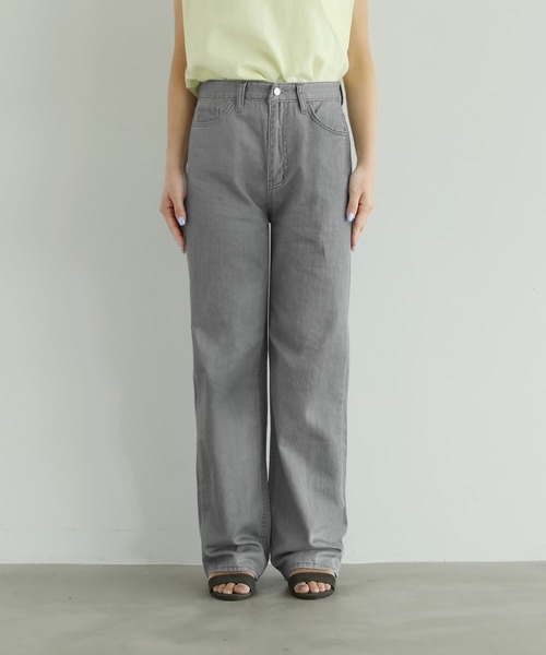 STYLE DELI(スタイルデリ)の「暑くない洗い加工カラーデニム(デニムパンツ・レディース・パープル/ライトグレー・M/S/L)」の11枚目の写真