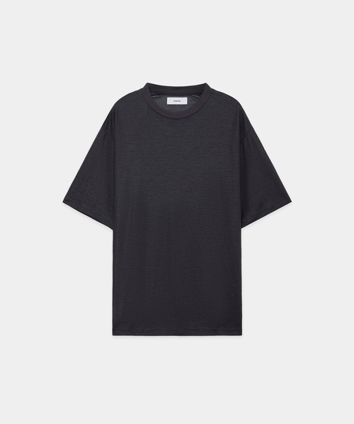 markaware(マーカウェア)の「【marka/マーカ】ラミー天竺 / クルーネックTee / CREW NECK TEE(Tシャツ/カットソー・メンズ・ダークグレー/ブラック・2/1)」の1枚目の写真
